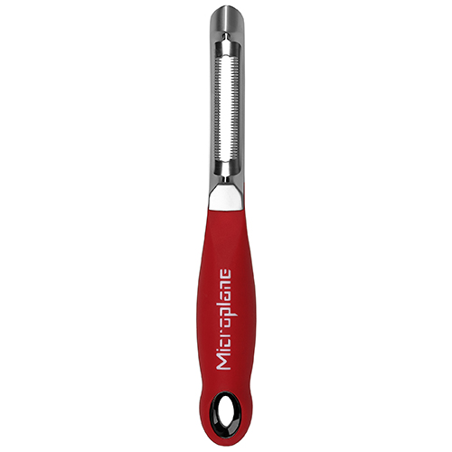 Peeler serrated red/s. steel