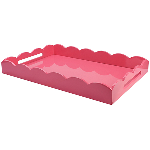 26x17 Scalloped Tray Watermelon