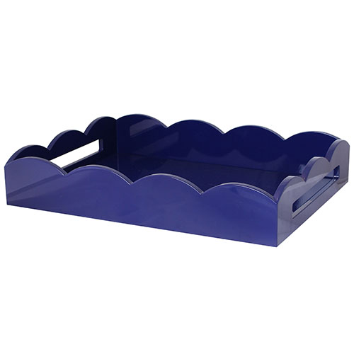 17x13 Scalloped Tray Navy