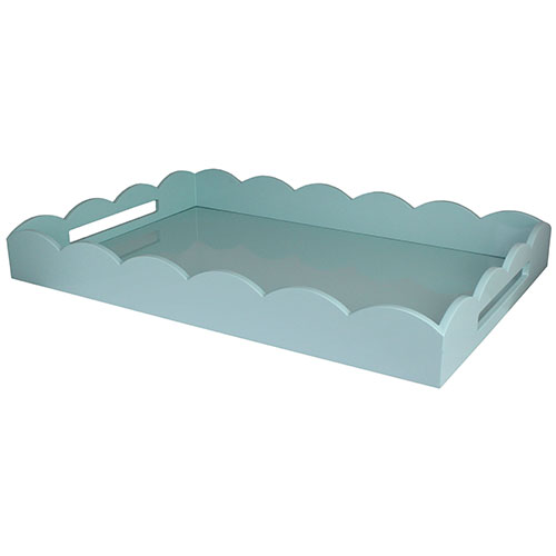 17x13 Scalloped Tray Turquoise