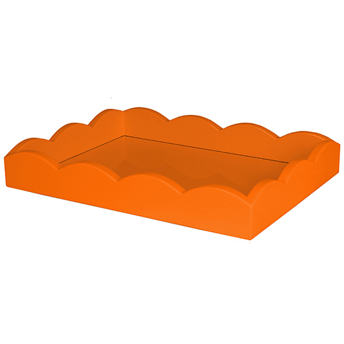 11x8 Scalloped Tray Orange
