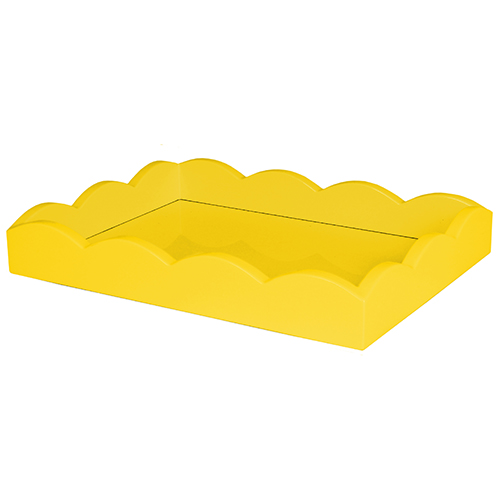 11x8 Scalloped Tray Yellow