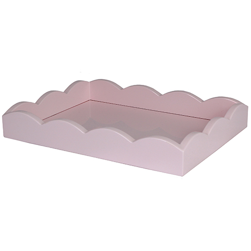 11x8 Scalloped Tray Pale Pink