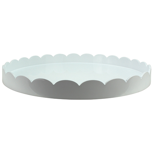 20x20 Scalloped Tray White