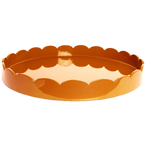 20x20 Scalloped Tray Orange