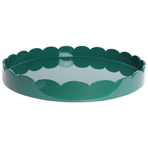 20x20 Scalloped Tray Racing Green