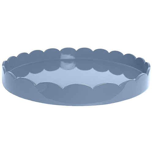 16x16 Scalloped Tray SL Blue