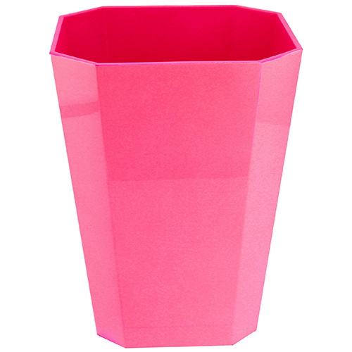 Octagonal Bin Fuschia Pink