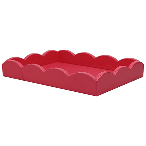 11x8 Scalloped Tray SL Blush