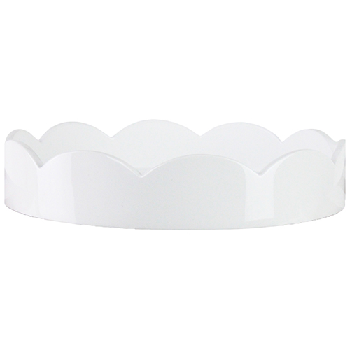 8.5x8.5 Scallop Tray White