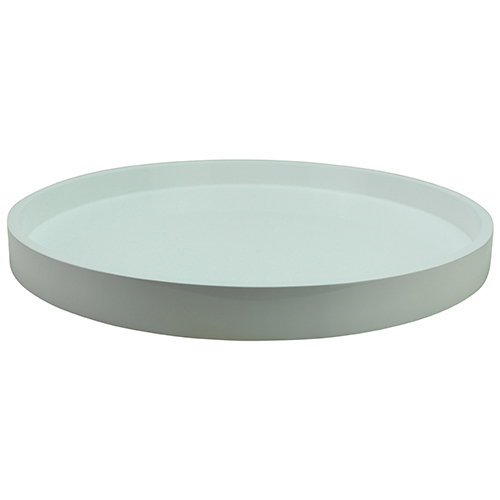 16x16 Round Tray White