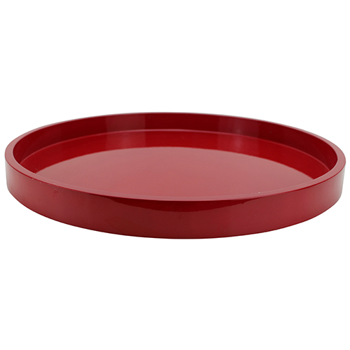 16x16 Round Tray Burgundy