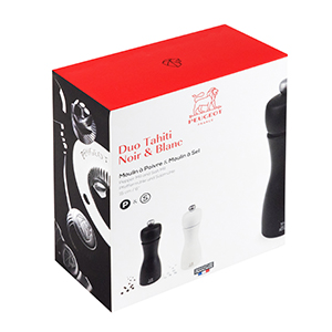 Peugeot Tahiti zwart/ wit 15cm (Peper- en zoutmolen) Peugeot Tahiti zwart/ wit 15cm (Peper- en zoutmolen)