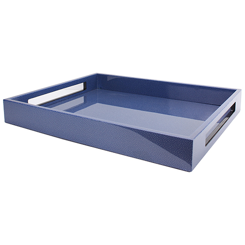 16x14 Tray Blue Shagreen