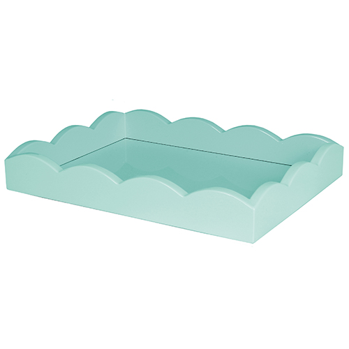 11x8 Scalloped Tray Eau De Nil