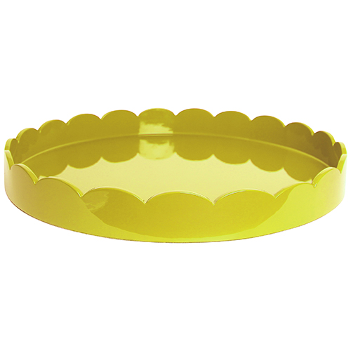 16x16 Scalloped Tray Yellow