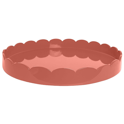 16x16 Scalloped Tray SL Blush