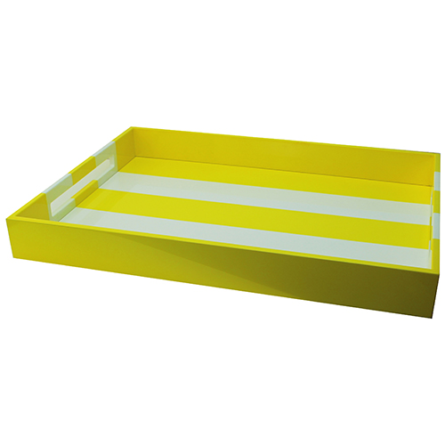 22x16 Yellow Stripe Tray