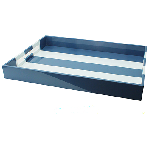 22x16 Denim Stripe Tray