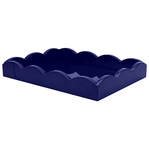 11x8 Scalloped Tray Navy