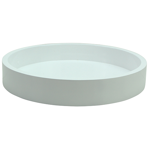 8.5x8.5 Round Tray White