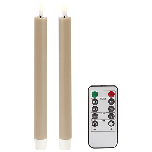 Addison Ross LED Kerze (2) 23cm Cappuccino