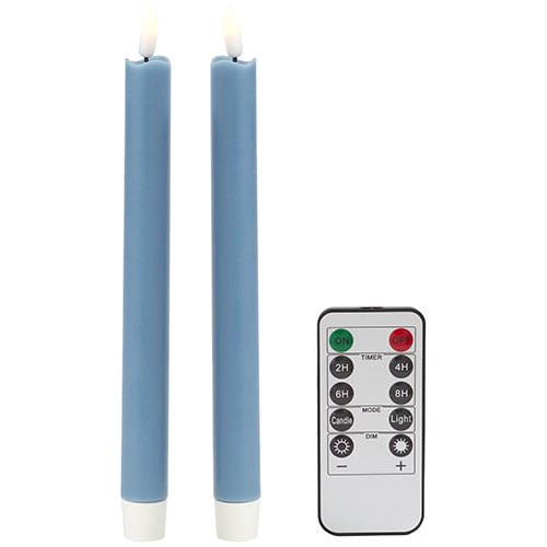 23cm LED Candle Chambray