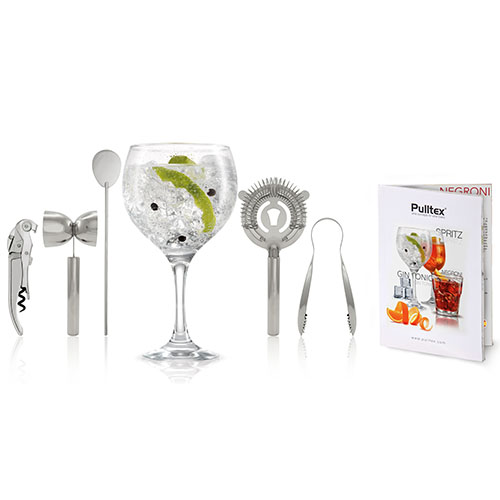 Gin Tonic cocktail set 5 parts s. steel