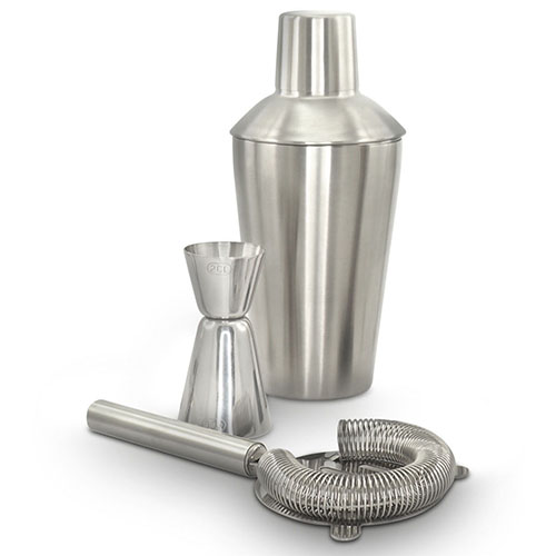 Pulltex Cocktail set 3 dlg rvs